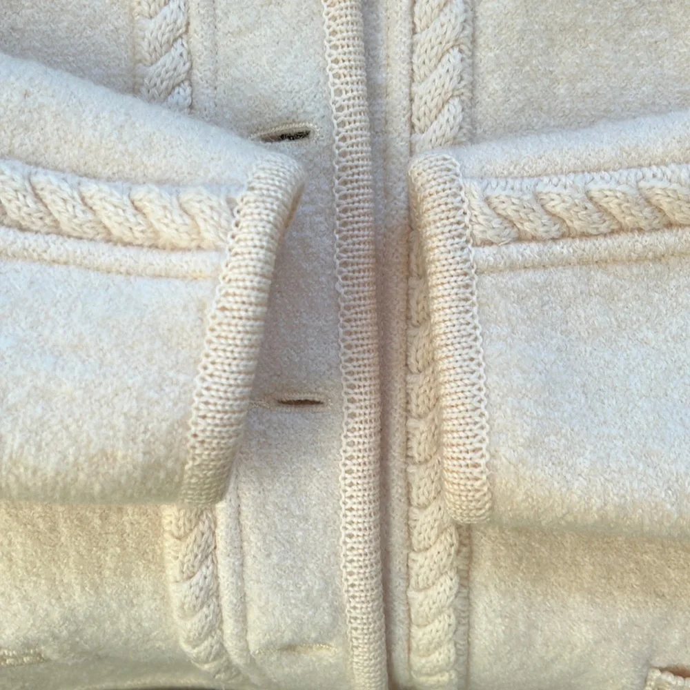 🔥HP🔥GEIGER Tyrol boiled Wool Jacket Sz 38 or S/XS, cream / beige - Picture 12 of 16